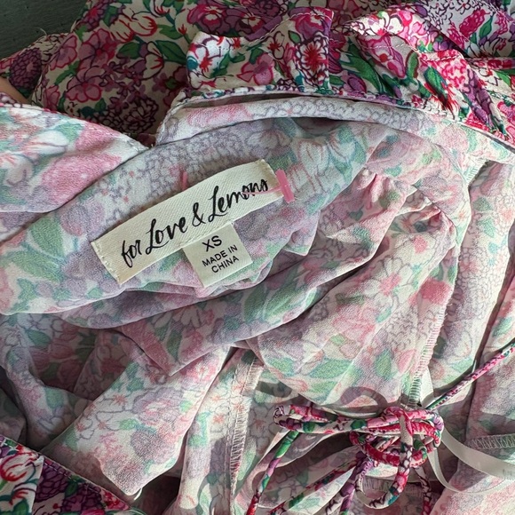 For Love and Lemons Katarina Mini Dress in Rose - Size XS - Picture 6 of 6